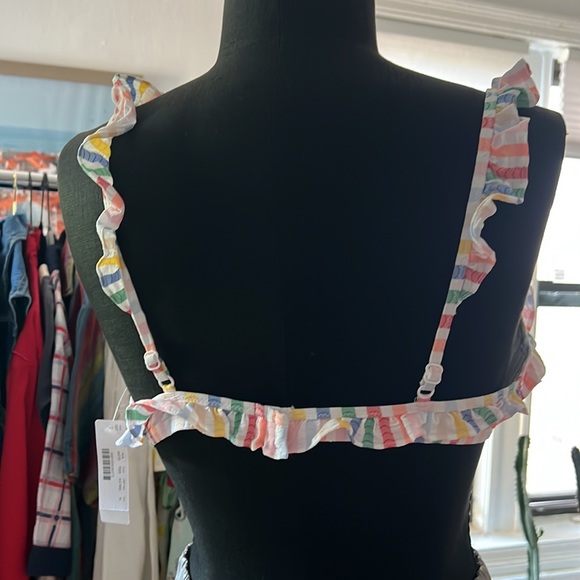 J. Crew  XL NWT summer top/ bikin / beach top. Adorable! PASTEL STRIPPED 🍭 - Picture 4 of 6